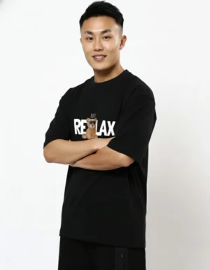 Just Relax Cool Bear Oversized T-Shirt