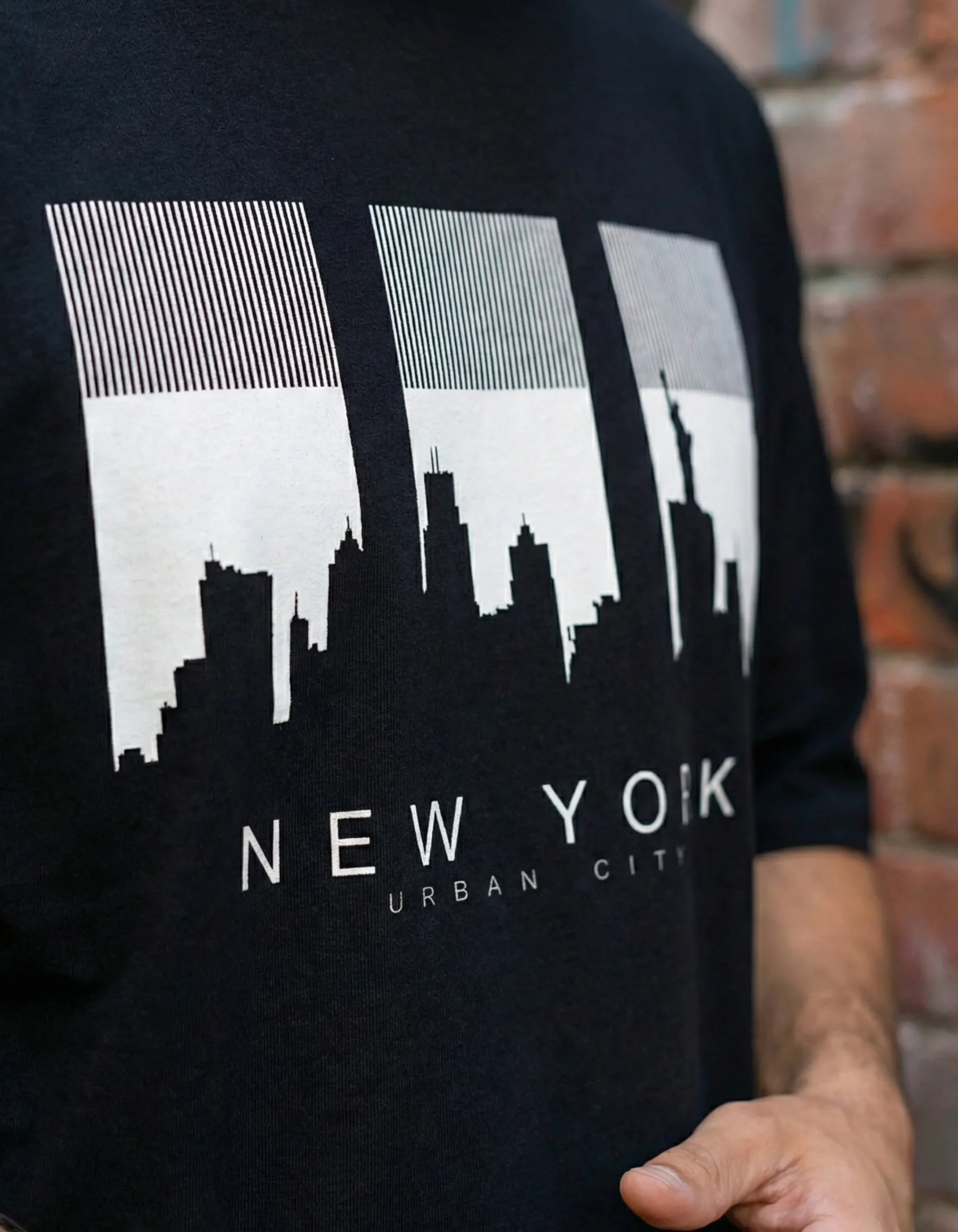 New York Skyline Urban Graphic Oversized Tshirt - Image 3