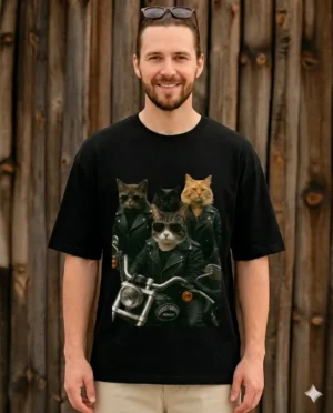 bikers cat tee